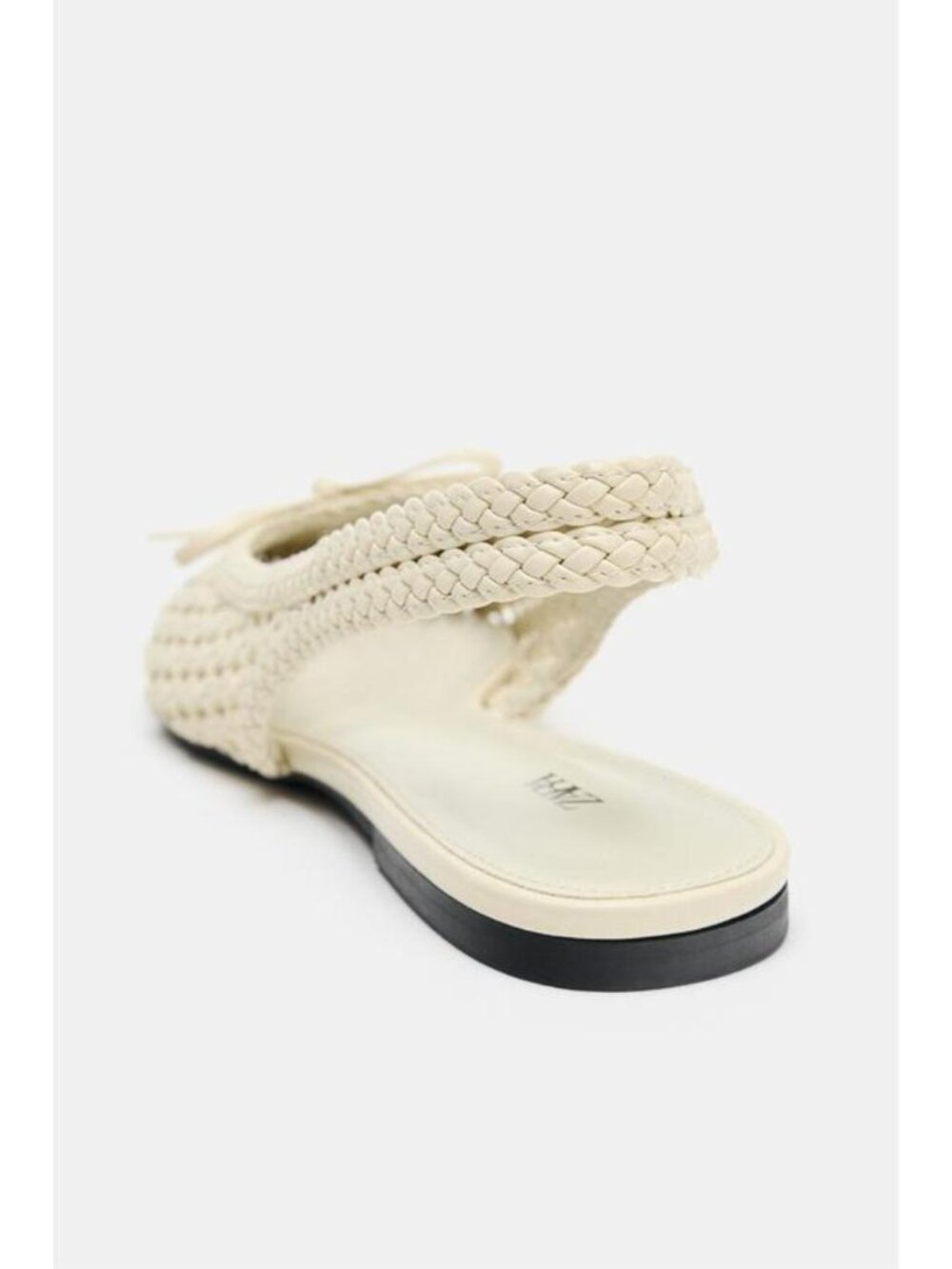ZARA BRAIDED EFFECT FLAT SHOES - Picture 4 of 4